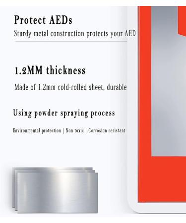 Qianmei AED Cabinet - Wall-Mounted Defibrillator Storage for Home Office & Hospital | Durable 1.2mm Steel with Transparent Window - Buy Online on GoSupps.com