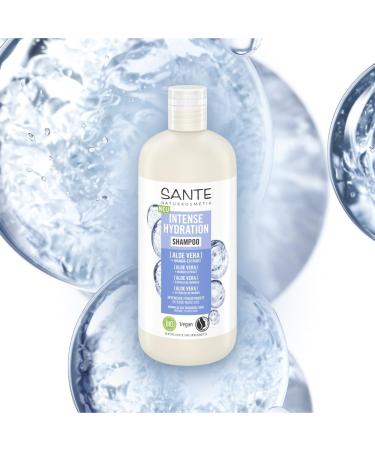 SANTE Naturkosmetik Intense Hydration Shampoo Aloe Vera + Mango Extract Vegan Care Shampoo Intense Hydration Strengthens Dry Hair 500 ml - Buy Online on GoSupps.com