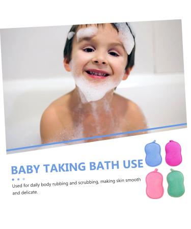 Housoutil 16 Pcs Children s Bath Sponge Set - Double Sided Body Scrubber Shower Loofahs Face Powder Puff - Eco-Friendly Plant Fibres - Perfect for Kids 14.5x9.5cm - Buy Online on GoSupps.com