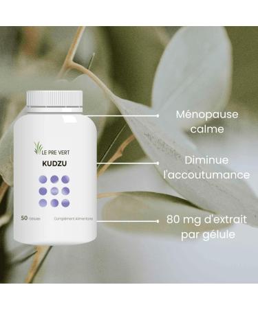 KUDZU - 50 Capsules - Le Pr Vert - Menopause - Calm - Helps to Regain Nervous Balance - French Brand - Buy Online on GoSupps.com