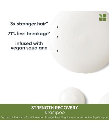 Biolage Strength Recovery Shampoo - Reduces Breakage, Vegan Squalane, 13.5 Fl Oz - Buy Online on GoSupps.com