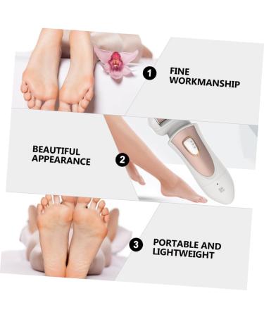 Beatifufu Electric Foot Grinder Coarse Foot Rechargeable Foot Callous Removers Pedicure Tools for Feet Foot Remover Tool Rechargeable Callous Remover Pedicure Foot Care Tool Abs White - Buy Online on GoSupps.com