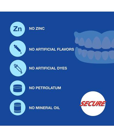 Secure Waterproof Denture Adhesive - Zinc Free, Extra Strong Hold - 2 Pack (1.4 oz) - Buy Online on GoSupps.com