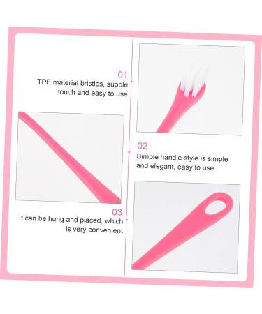 FOMIYES 2pcs Oral Tooth Tools Teeth Cleaners Soft-bristle Dog Cleaning Puppy Home Pets Pet Portable Cat 1 count (Pack of 1) Pink - Buy Online on GoSupps.com
