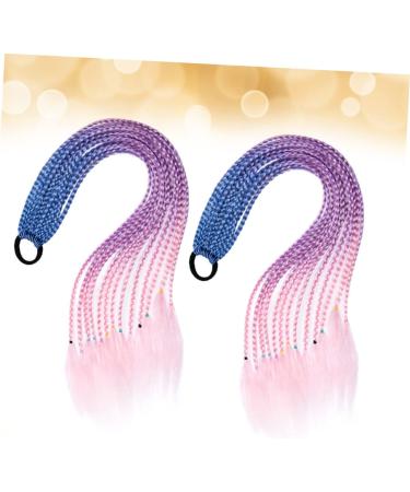 Beavorty 3 Sets hair extensions colored doll synthetic wigs hair extensions for braiding high temperature wig ponytail wigs hair ties kids color wig ponytail hair tie Hair piece curly child - Buy Online on GoSupps.com