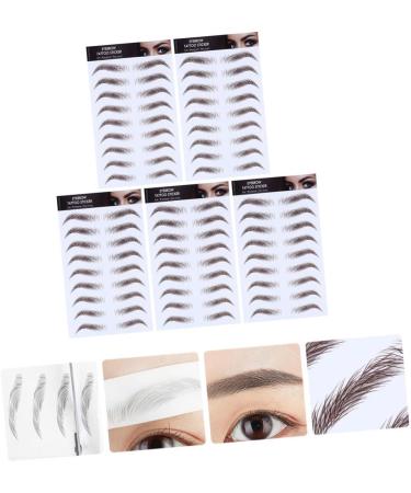 Angoily 5pcs Eyebrow Stickers Eyebrow Grooming Shaping Makeup Sticker Imitation Eyebrow Artificial 6d Set - Buy Online on GoSupps.com