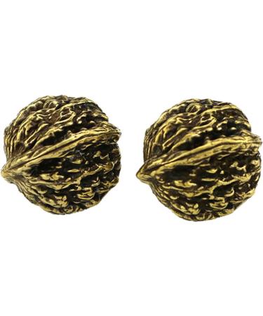 Partykindom Copper Walnut Body Massage Device - 2 Pairs Decorative Foot Ornaments & Accessories | 3.5cm x 2pcs Golden - Buy Online on GoSupps.com