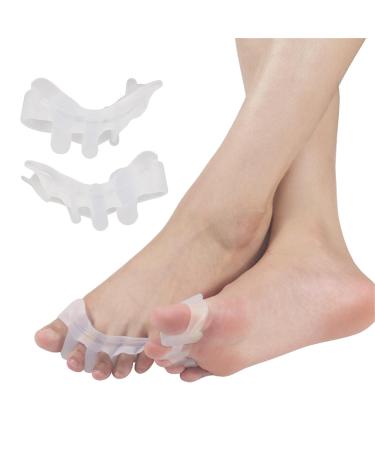 Toe Separator Silicone for All Toes - Hallux Valgus Correction | Soft Gel BPA-Free 2 Pairs - Buy Online on GoSupps.com