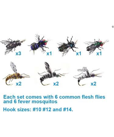 YZD Premium Realistic Trout Flies Collection - Dry Fly Assortment for Fly Fishing | A12 Lures Kit - Buy Online on GoSupps.com