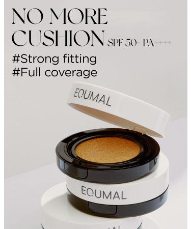 EQUMAL No More Cushion Foundation SPF50+ PA++++ - Air Fit Full Coverage Foundation for Dewy Finish, Long Lasting Formula - 4 Shades Available - 0.5oz (N02 MEDIUM NUDYFUL) - Buy Online on GoSupps.com