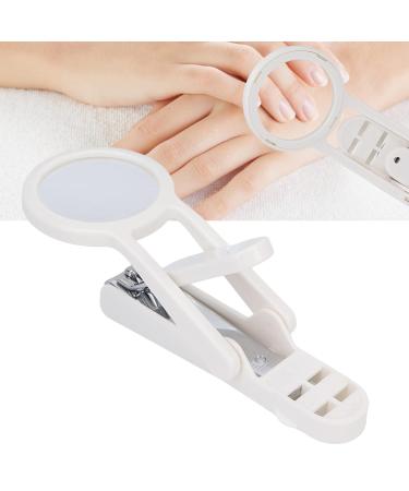 Stainless Steel Adjustable Nail Snap with Magnifying Glass for Seniors - Fingernail & Toenail Cutter Care (White) - Buy Online on GoSupps.com