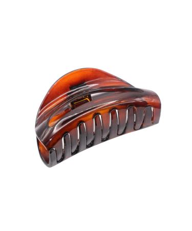 Parcelona French Vrille Medium 3.5 Celluloid No Slip Grip Volume Jaw Hair Claw Clips for Women and Girls  Made in France (Tortoise Shell)