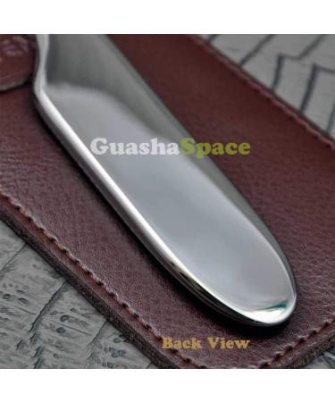 GuashaSpace Medical Grade Stainless Steel Soft Tissue Physical Therapy Chiropractic Sports injuries Therapy Gua Sha Tool Guasha Scraping Tool (ST004V Type) - Buy Online on GoSupps.com
