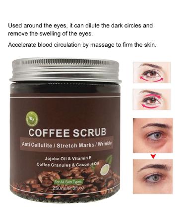 250ml Body Peeling & Scrub - Salt & Coffee Exfoliator for Deep Cleaning Anti-Acne Brightening & Dead Skin Removal - Suitable for All Skin Types - Buy Online on GoSupps.com