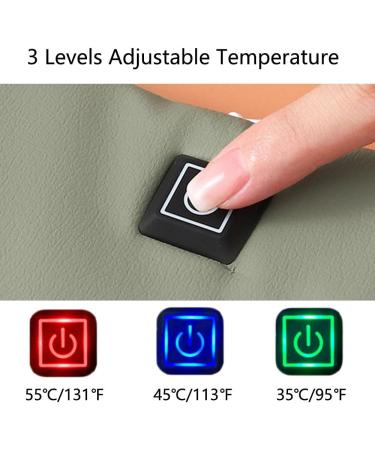 Winter Outdoor Camping Pocket Pouch Design Graphene Heating Hand Warmer Electric Heated Pad 3 levels of heat settings with USB port Rechargeable Electric Hot Bed Warmer Green - Buy Online on GoSupps.com