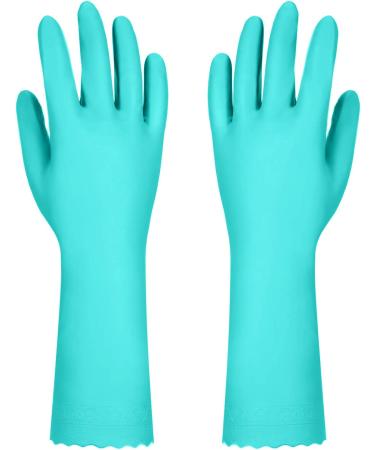 Latex-Free Reusable Kitchen Cleaning Gloves with Cotton Lining - Non-Slip Swirl Grip for Dishwashing (2 Pairs, Purple & Blue, Large) - Buy Online on GoSupps.com
