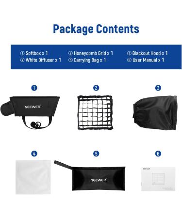 NEEWER Foldable Softbox Diffuser with Grid for NL660 LED Light - Ideal for Studio Photography & YouTube Video Lighting - Buy Online on GoSupps.com