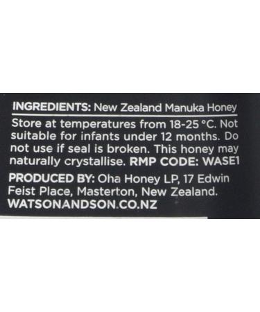 Watson & Son Black Label Manuka Honey Mgs16+ 250G (Mgo600) - Buy Online on GoSupps.com