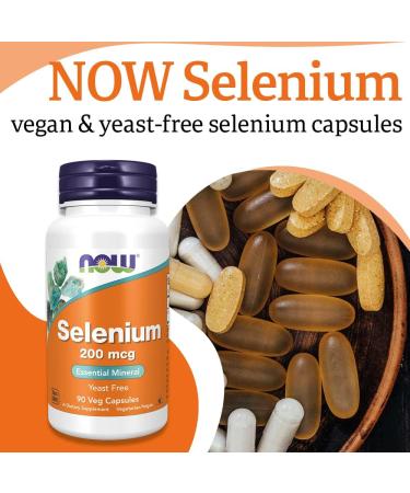 Now Foods Selenium 200mcg 90 Vegan Capsules - Lab-Tested Trace Element - Gluten Free - SOYA Free - Vegetarian - Buy Online on GoSupps.com