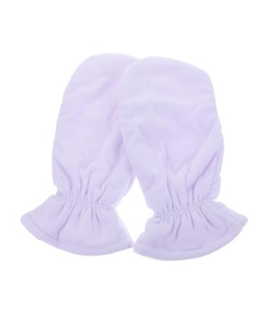 Ipetboom 1 Pair Hand Mask Care Household Wax Insulation Flannel White