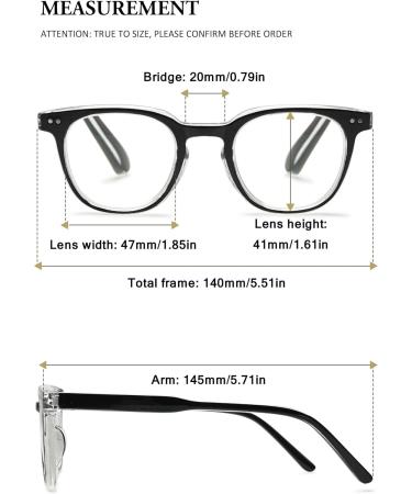 Vevesmundo Anti Blue Light Retro Reading Glasses - Black +1.0 to +4.0 - International Shipping - Buy Online on GoSupps.com