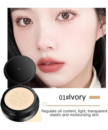 Mushroom Cushion Bb Cream Moisturizing Oil Liquid Snail Concealer R8b0 Cc Cream Brightening Foundation Ivory white(A) - Buy Online on GoSupps.com