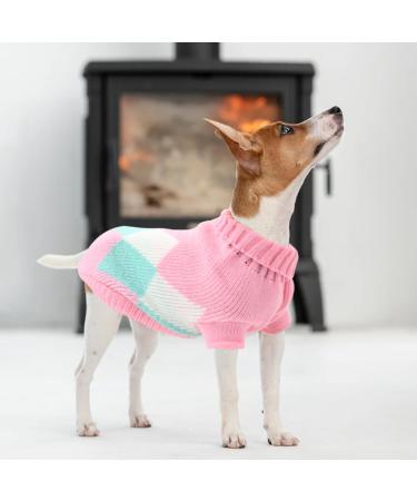 Buy Cozy Dog Sweater for Small Dogs | Winter Warmth & Turtleneck Design | Perfect Knit Vest for Small & Medium Dogs - Rosa-L - Buy Online on GoSupps.com