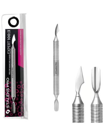 Cuticle Pusher Hollow manicure pedicure STALEKS EXPERT 100 TYPE 3 round pusher & cutter PE-100/3
