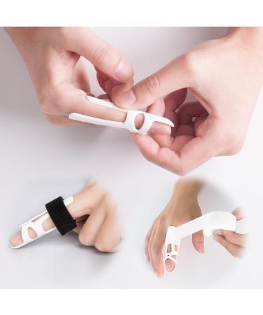 Finger Splint Protector Straightening Finger Sleeve Joint Immobilizer Finger Support Brace (L-Set of 4)