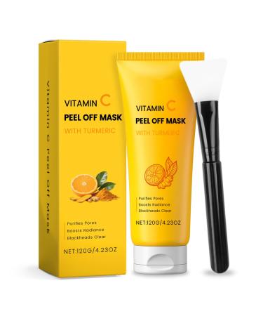 Rubu22a Turmeric night mask peeloff face mask organic collagen deep mask turmeric night pack vitamin C gentle cleansing moisturizing caring 120 g 04 g 300er Pack