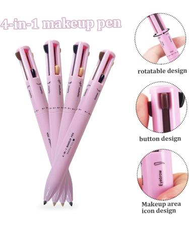 4 in 1 Makeup Pen Multifunctional Makeup Pencil Eye Liner Brow Liner Lip Liner Eyebrow Pencil Cosmetic Pencil Highlighter Pen Multi-Function Beauty Pencil - Buy Online on GoSupps.com
