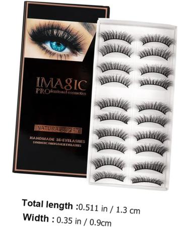 Beavorty 10 Pairs Fake eyelashes cosmetic drama lashes natural fluffy lashes carnival makeup supplies rapid blooming lashes eyelashes Thick Eyelash dense chemical fiber 3d extend - Buy Online on GoSupps.com