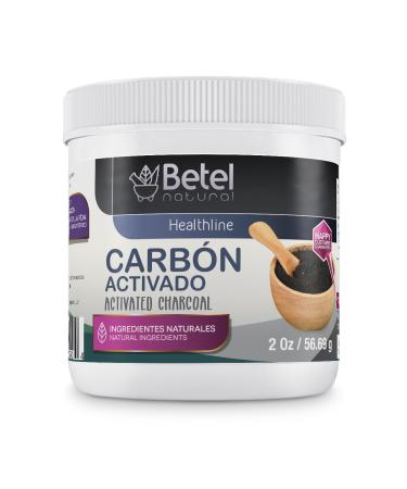 Betel Natural Premium Activated Charcoal/Carbon Activado Powder 100% Pure Ultra Fine - 2 Oz