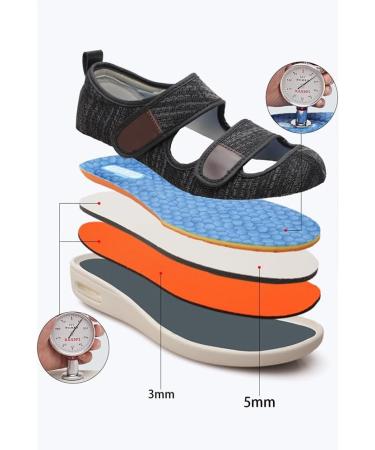 Buy Women's Diabetic Sandals - Adjustable Comfy Slippers for Edema & Plantar Fasciitis | Extra Wide Summer Walking Shoes in Blue - Size 12 - Buy Online on GoSupps.com