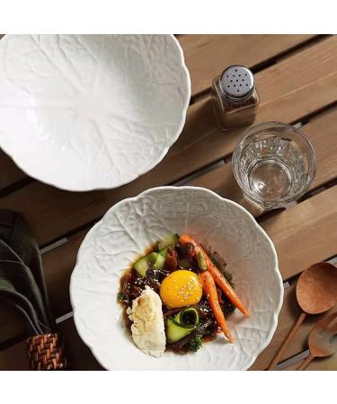 Salad Bowl Ceramic Salad Bowl Home Kitchen Fruit Bowl Suitable for Hotels Restaurants Clubs and Tableware Pasta Bowls - Buy Online on GoSupps.com