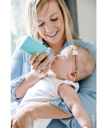 Mason Bottle Silicone Baby Bottle with Medium Flow Nipple - 8 Ounce, BPA Free, Non-Toxic - Made in USA - Teal (1 Count) - Buy Online on GoSupps.com