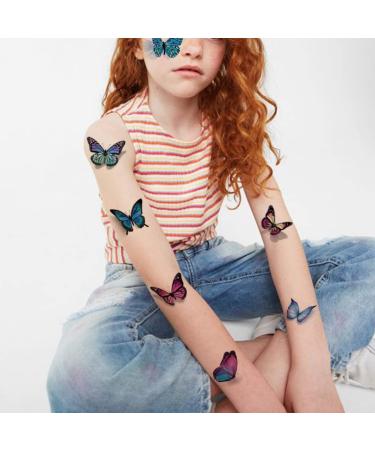 CHARLENT Butterfly Tattoos- 120 Realistic 3D Temporary Tattoos for Women & Girls - Ideal for Party Favors & Decoration - Buy Online on GoSupps.com