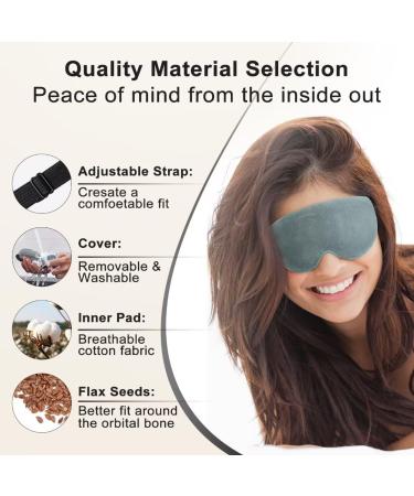 KOVNLO Heated Eye Mask - Washable USB Electric Warm Compress for Dry Eyes Blepharitis Styes & MGD - Gray - International Shipping Available - Buy Online on GoSupps.com