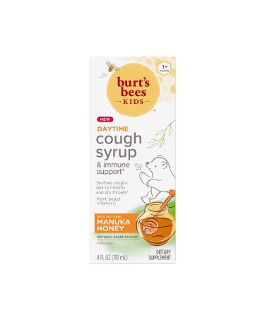 Burt's Bees Kids Cough Syrup & Immune Support Daytime 1+ Years Natural Grape 4 fl oz (118 ml)