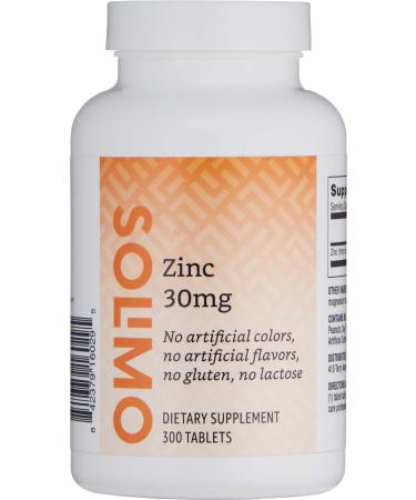 Amazon Brand - Solimo Zinc 30mg, 300 tablets, Ten Month Supply - Buy Online on GoSupps.com