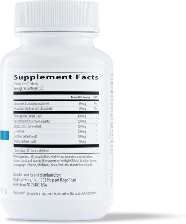 Bliss Herbal Stress Support Adaptogenic Tablets with Ashwagandha Rhodiola & L-Theanine Promotes Calm Mood Balance & Mental Clarity Vegan & Gluten-Free 60 Tablets - Buy Online on GoSupps.com