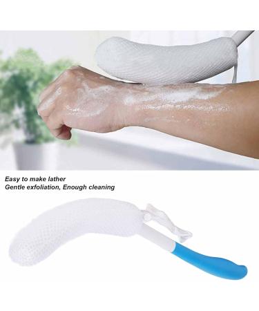 Long Handle Shower Brush for Elderly - Gentle Exfoliating Sponge Back Scrubber for Easy Showering & Cleaning - Buy Online on GoSupps.com