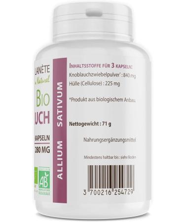 Organic Garlic 280 mg - 200 Vegetable Capsules | Premium Quality & International Shipping - Buy Online on GoSupps.com