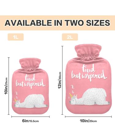 ZZXXB Lama Hot Water Bottle with Fleece Cover - 1L PVC Heating Bag for Neck & Shoulder Pain Relief Hand & Foot Comfort Cold Therapy - Buy Online on GoSupps.com