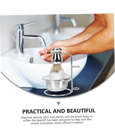 Frcolor Barts Brush Halter Razor Set - Rustproof Steel Shaving Bowl & Holder for Men - Travel-Friendly Foam Cup & Soap Box - Buy Online on GoSupps.com