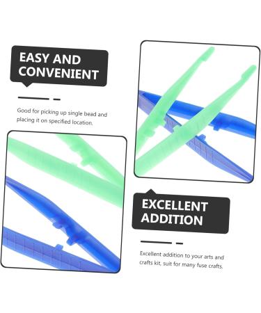 Buy Minkissy Precision Tweezers - 10 Pack One-Way Plastic Tweezers for Crafts & Eyelash Extensions - Blue Color & Medium Sorting - Buy Online on GoSupps.com