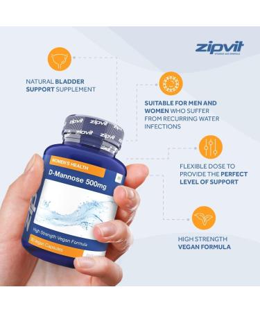 D-Mannose 1500mg 90 Vegan Capsules - Natural Cystitis Supplement - UK Manufactured - Buy Online on GoSupps.com