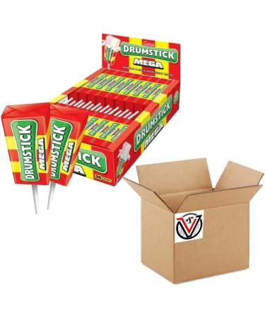 Swizzels Drumstick Mega Lollies 28g Individually wrapped (36 Lollipops (Full Box)) 36 Lollipops ( Full Box ) - Buy Online on GoSupps.com