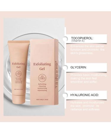 Gel exfoliant nettoyant visage doux et exfoliant pour tous types de peau Hydratant rafra chissant et lisse claircissant et hydratant Nettoie en profondeur et limine les cellules mortes (3pcs) - Buy Online on GoSupps.com