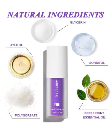 Buy IJHYGD 3 PCS Toothpaste for White Teeth - Purple Color Correction Serum & Whitening Toothpaste - International Shipping Available - Buy Online on GoSupps.com